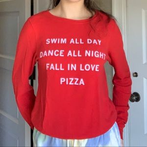 Wildfox long sleeve cozy top